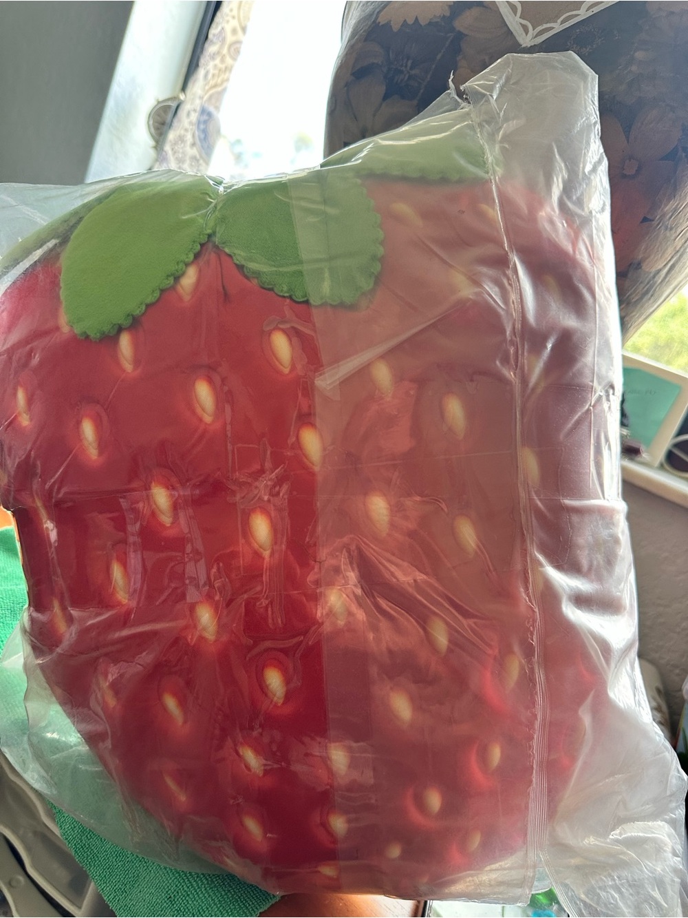 Red strawberry pillow nwt - Picture 2 of 2